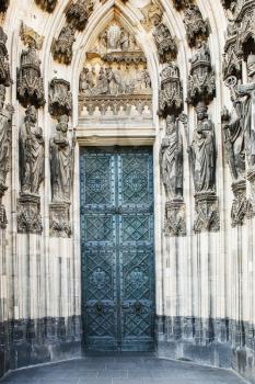 travel to Germany - portal of North Entrance to Cologne Cathedral