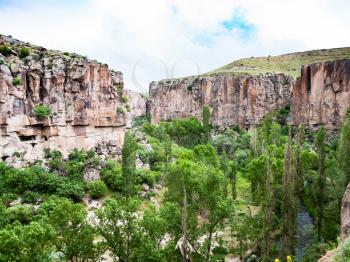 Travel to Turkey - view of Ihlara Valley of Aksaray Province in Cappadocia in spring