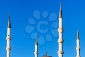 Travel to Turkey - minarets of Kocatepe Mosque in Ankara city