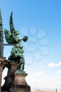 travel to Germany - angel figure on roof of Berlin Cathedral (Berliner Dom) in Berlin city in september