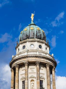 travel to Germany - dome of French Cathedral (Franzosischer Dom) in Berlin city in september