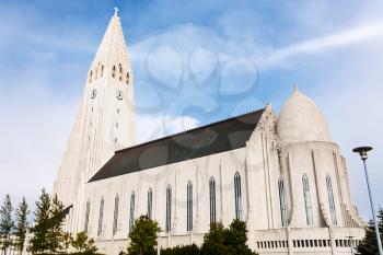 travel to Iceland - Hallgrimskirkja church in Reykjavik city in september