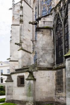 travel to France - walls of Basilique Saint-Urbain de Troyes (Basilica of Saint Urban of Troyes)