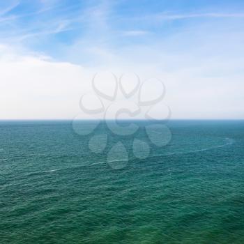 travel to France - view of English channel from Cap Gris-Nez in Cote d'Opale district in Pas-de-Calais region of France in summer day