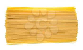 pile of italian dried spaghetti isolated on white background