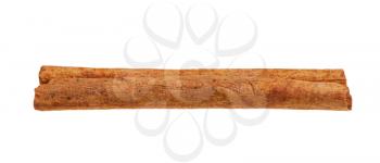 dried brown rolled Cinnamon stick isolated on white background
