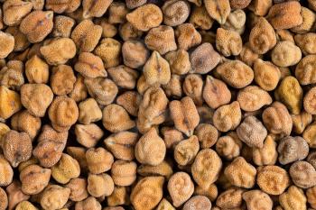 food background - many raw black chickpeas close up