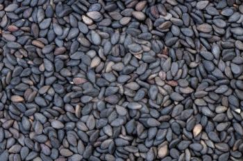 food background - many black sesame seeds