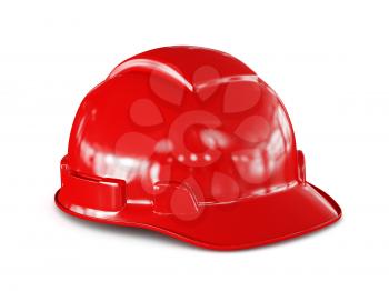 Royalty Free Clipart Image of a Red Hard Hat