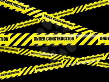 Royalty Free Clipart Image of Under Construction Tape