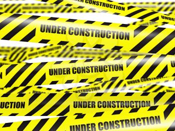 Royalty Free Clipart Image of Under Construction Tape