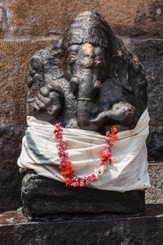 Ganesh Hindu god statue in Gangai Konda Cholapuram Temple. Tamil Nadu, India