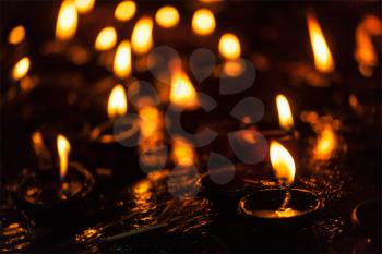 Diwali lights on hindu festival. India