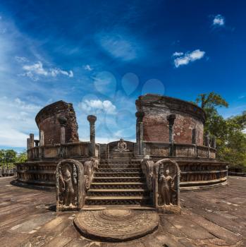 Ancient Vatadage (Buddhist stupa) in Pollonnaruwa, Sri Lanka