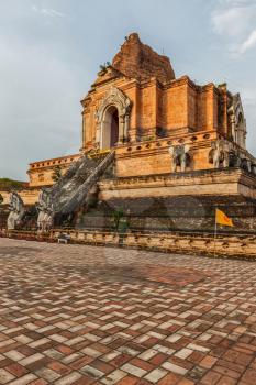 Buddhist temple Wat Chedi Luang. Chiang Mai, Thailand