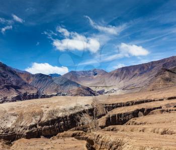 View of Himalayas near  Kardung La pass. Ladakh, India