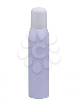 Blue cosmetic tube isolated on a white background.