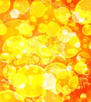 Yellow and orange bokeh abstract background.