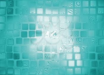Azure abstract square shape background.Digitally generated image.