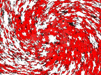Red stars swirl as abstract background.Digitally generated image.
