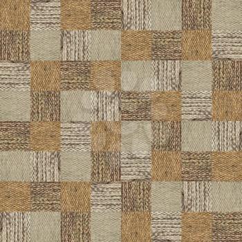 The camel wool fabric texture pattern collage in a chessboard order.Abstract background. 