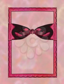 Pink celebration invitation card.Digitally generated image.