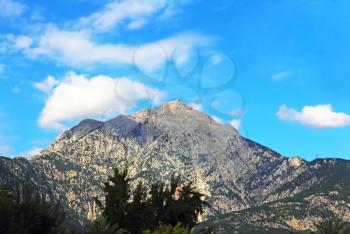 View of the Mount Tahtali, located near Kemer, Antalya Province, Turkey.