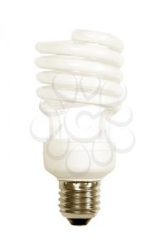 Energy save lamp isolated on white background.