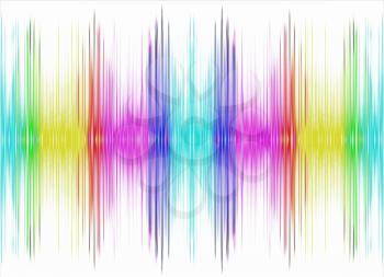 Abstract multicolored equalizer on white background.Digitally generated image.