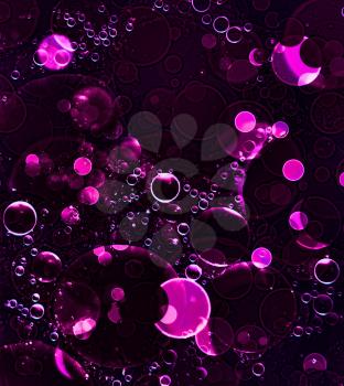 Abstract lilac bubbles and blurry background.