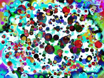 Multicolored spotty and blurry abstract background.
