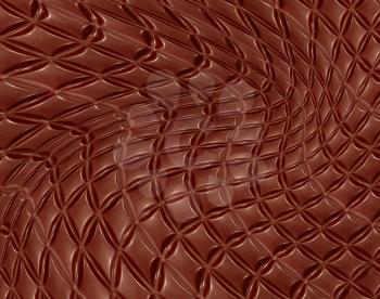 Bent chocolate texture as abstract background.