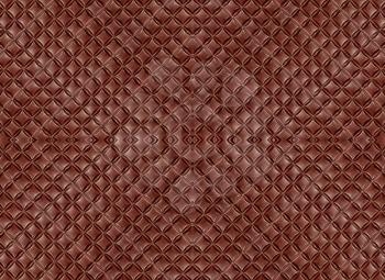 Brown Chocolate bar mosaic texture taken closeup as food background.