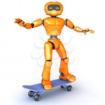 robot skateboarding