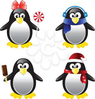 Penguin Vector Illustration Set
