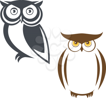 Wise owl vector logo