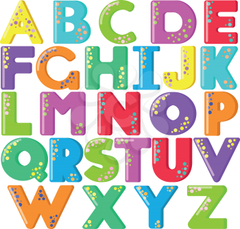 Alphabet letters. Vector font illustration