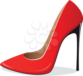High heel red shoes
