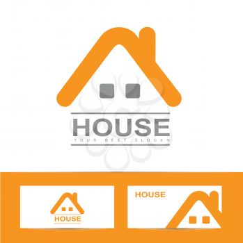 Colored vector template of a real estate logo icon