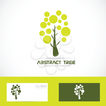 Vector company logo icon element template tree concept green nature idea