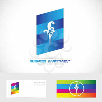 Vector company logo icon element template business investment
