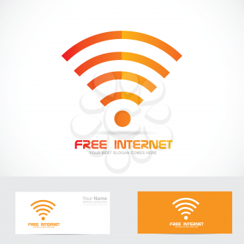 Vector company logo element template wifi internet free icon wireless