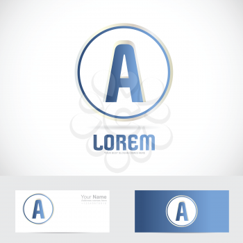 Vector company logo icon element template of letter T alphabet blue circle
