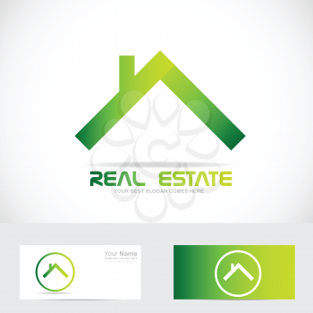 Vector company logo icon element template real estatate house roof 