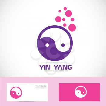 Vector company logo icon element template yin yang symbol tao 