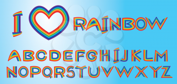 rainbow letters. Please, look rainbow borders for your design in my portfolio