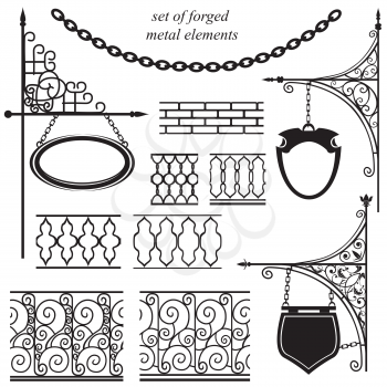 set of forged metal elements