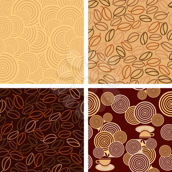 4 seamless pattern for Coffee style design