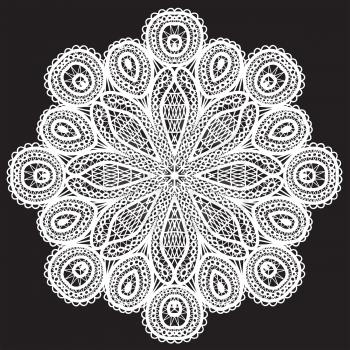 Abstract circle lace pattern. 