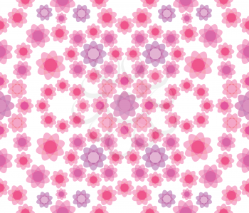 Floral seamless pattern in pink colors